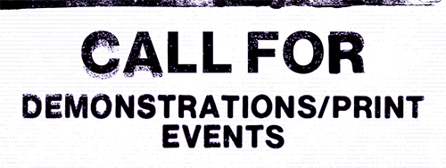 Call For Demonstrations